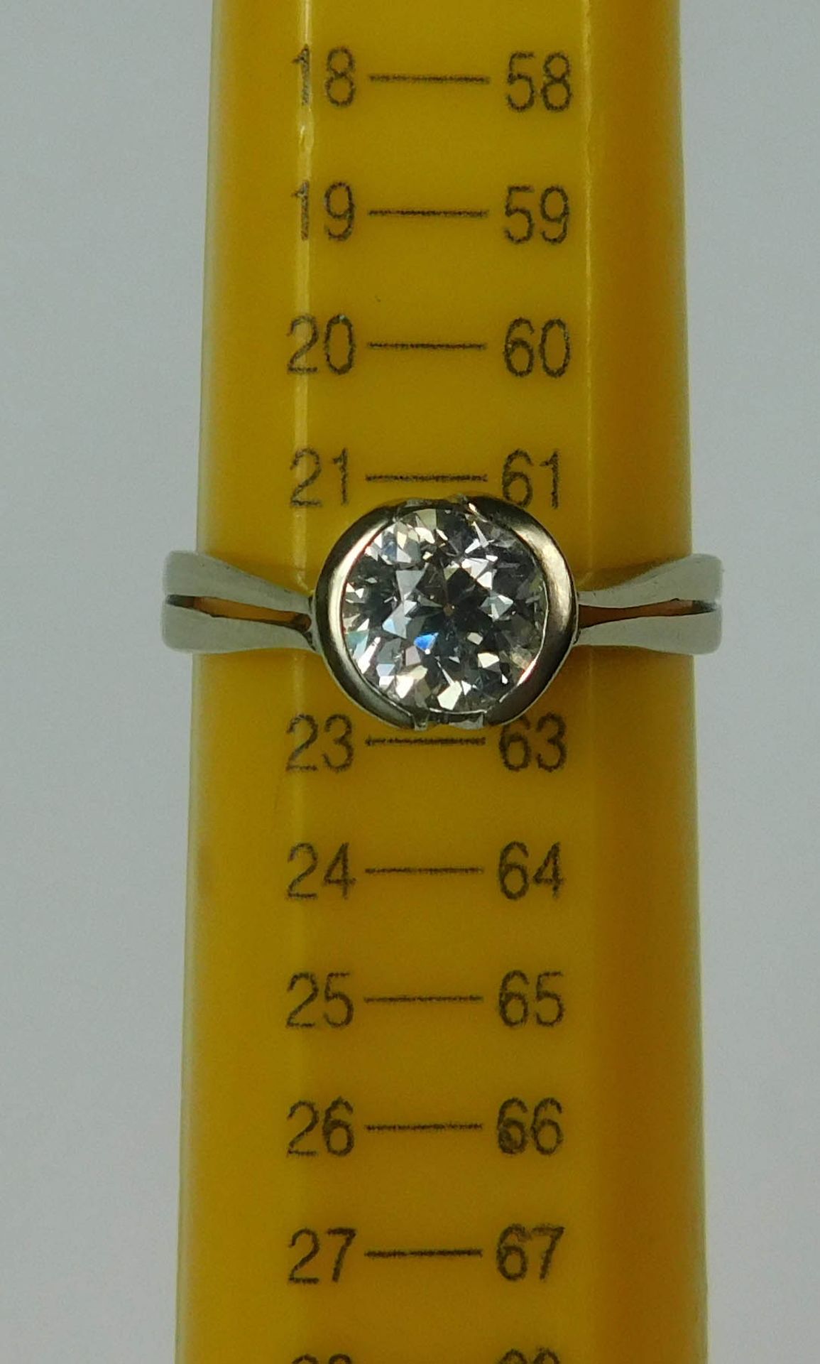 Diamant Solitär Ring. - Bild 8 aus 12