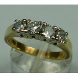 Ring Gold 585 mit Diamanten.