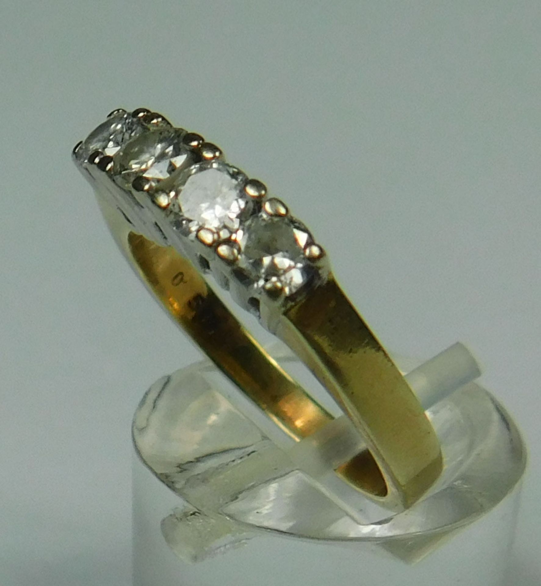 Ring Gold 585 mit Diamanten. - Image 4 of 14