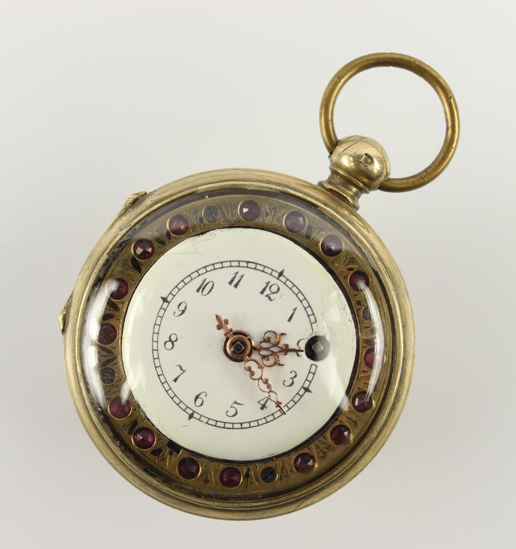 Spindeltaschenuhr Frankreich um 1750.