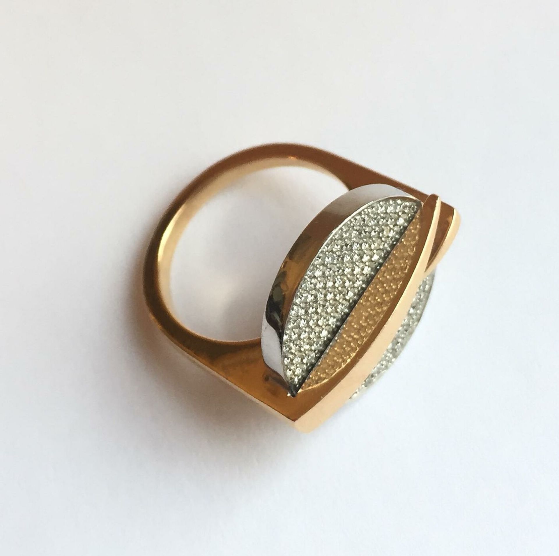 Rosegold-Ring mit Brillanten, - Image 2 of 5