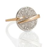 Rosegold-Ring mit Brillanten,