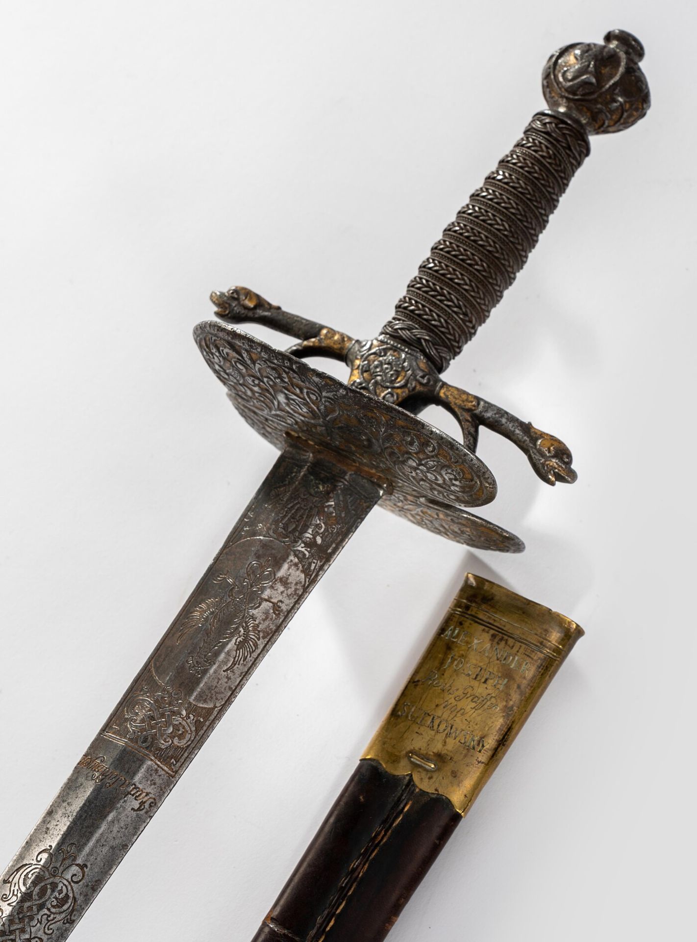 Rapier mit Scheide 1733/1752.