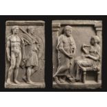 TWO CLASSIC PLASTER BAS-RELIEFS EARLY 20TH CENTURY