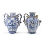 PAIR OF MAJOLICA VASES SAVONA 19TH CENTURY