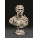 MARBLE DUST SCULPTURE OF THE BUST OF CAESAR EARLY 20TH CENTURY