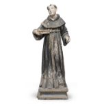 WOOD SCULPTURE OF A SAINT CENTRAL ITALY 18TH CENTURY