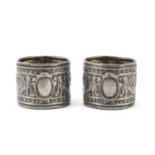 PAIR OF SILVER NAPKIN RINGS EARLY 20TH CENTURY