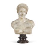 WHITE MARBLE BUST OF DIANA 19TH CENTURY