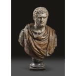 MARBLE DUST SCULPTURE OF THE BUST OF CARACALLA EARLY 20TH CENTURY