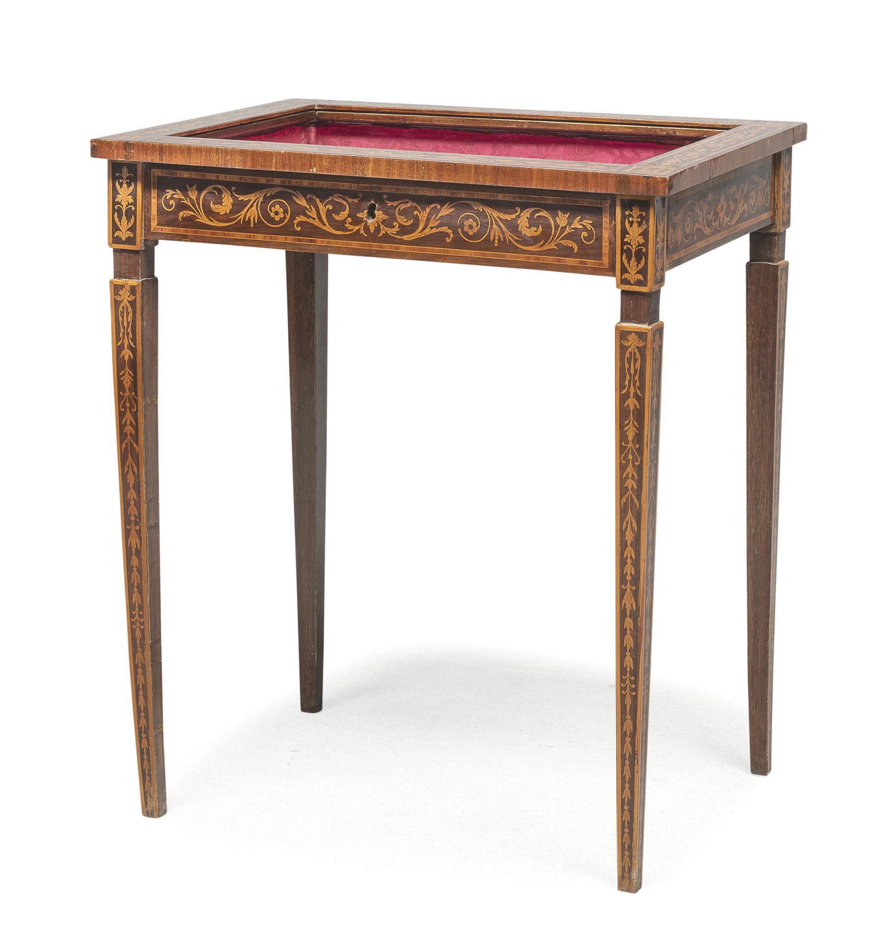 SHOWCASE TABLE IN PURPLE EBONY LOUIS XVI STYLE END OF THE 19TH CENTURY