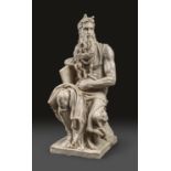 MARBLE DUST SCULPTURE OF MOSES EARLY 20TH CENTURY