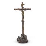 RARE WOODEN CRUCIFIX 18TH CENTURY