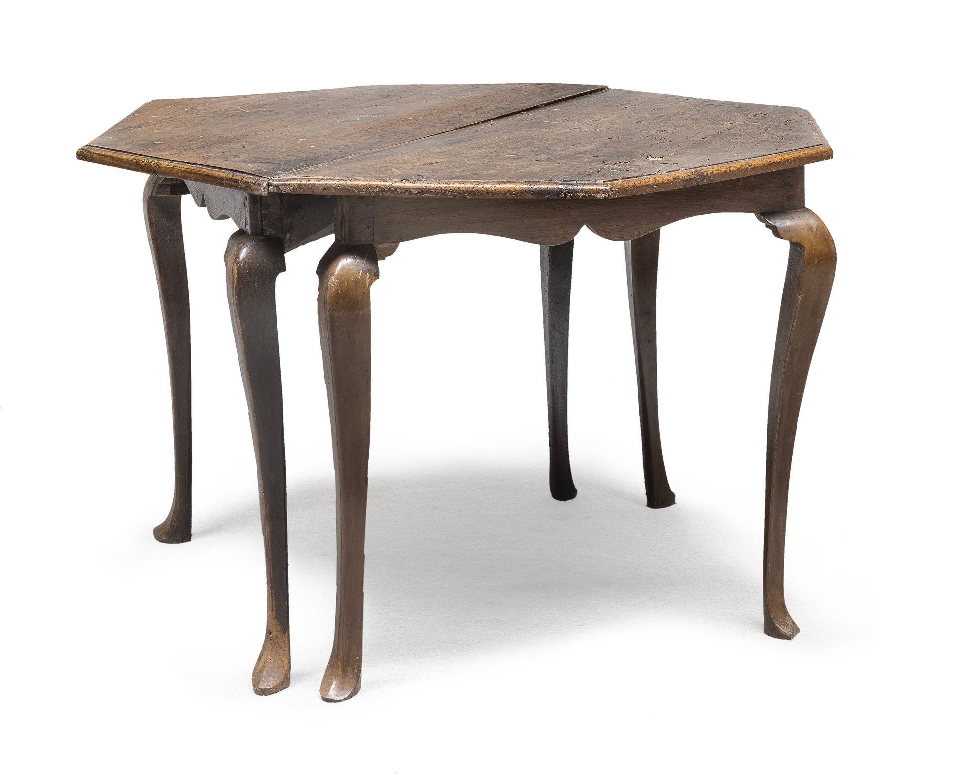 WALNUT TABLE OF TWO CONSOLES CENTRAL ITALY 18TH CENTURY - Image 2 of 2