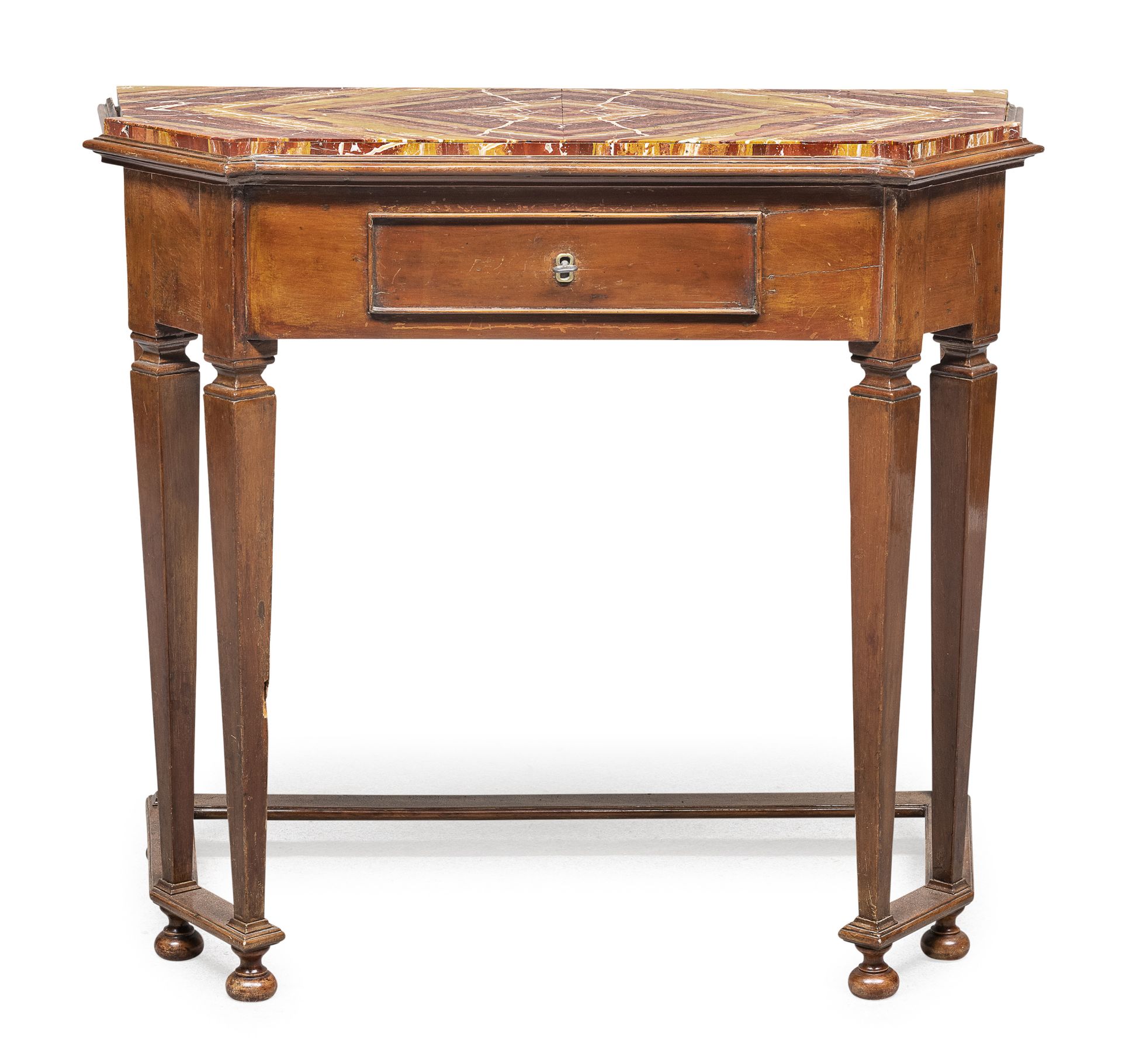 SMALL WALNUT CONSOLE PROBABLY EMILIA LATE 18TH CENTURY