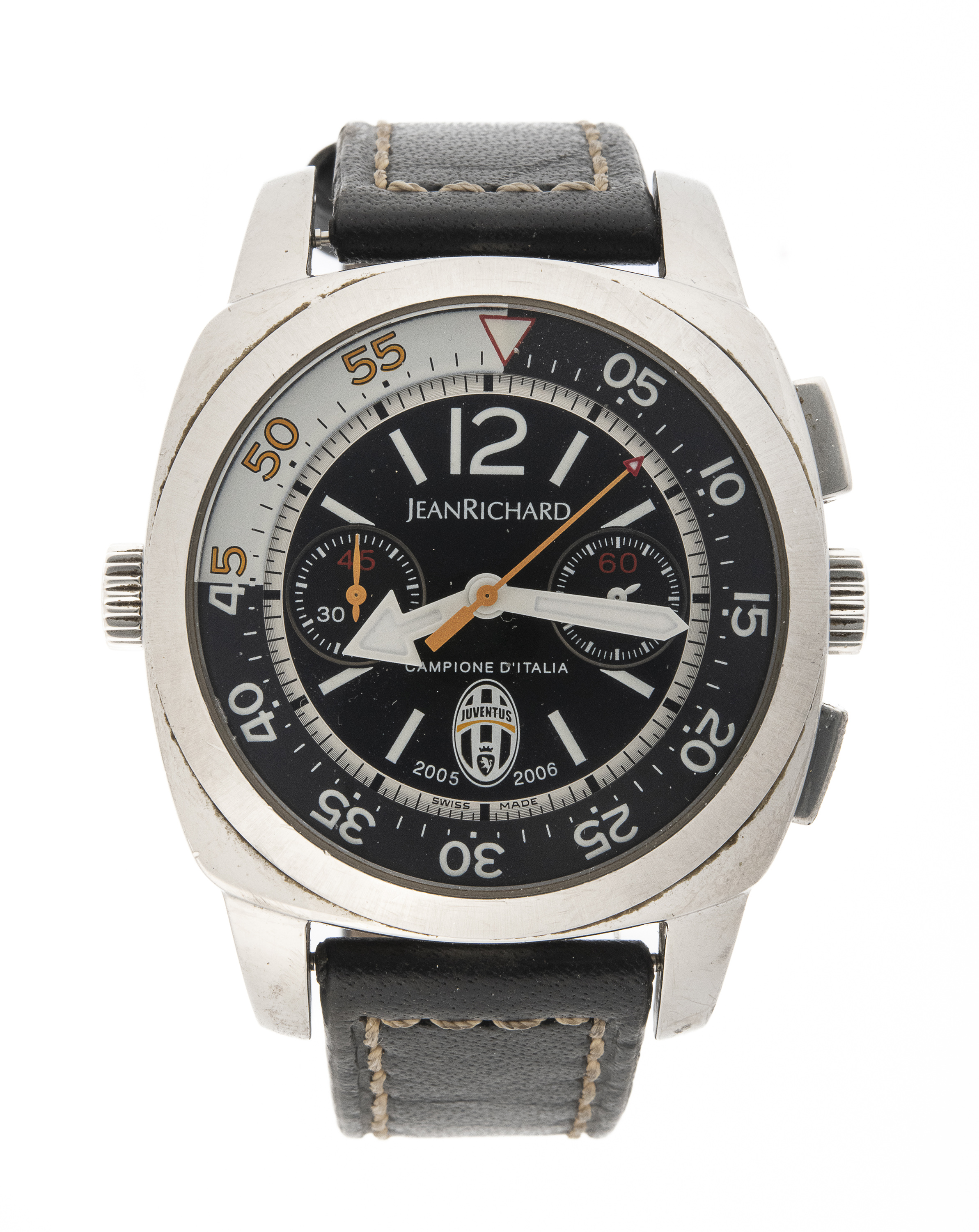 STEEL CHRONOGRAPH WATCH DANIEL JEAN RICHARD FOR JUVENTUS LIMITED EDITION