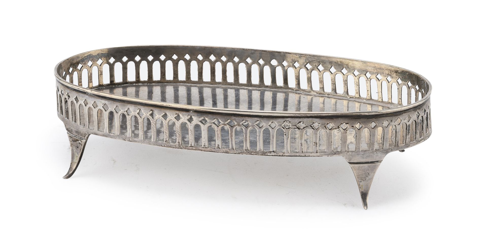 SILVER TRAY NAPLES EARLY 19TH CENTURY