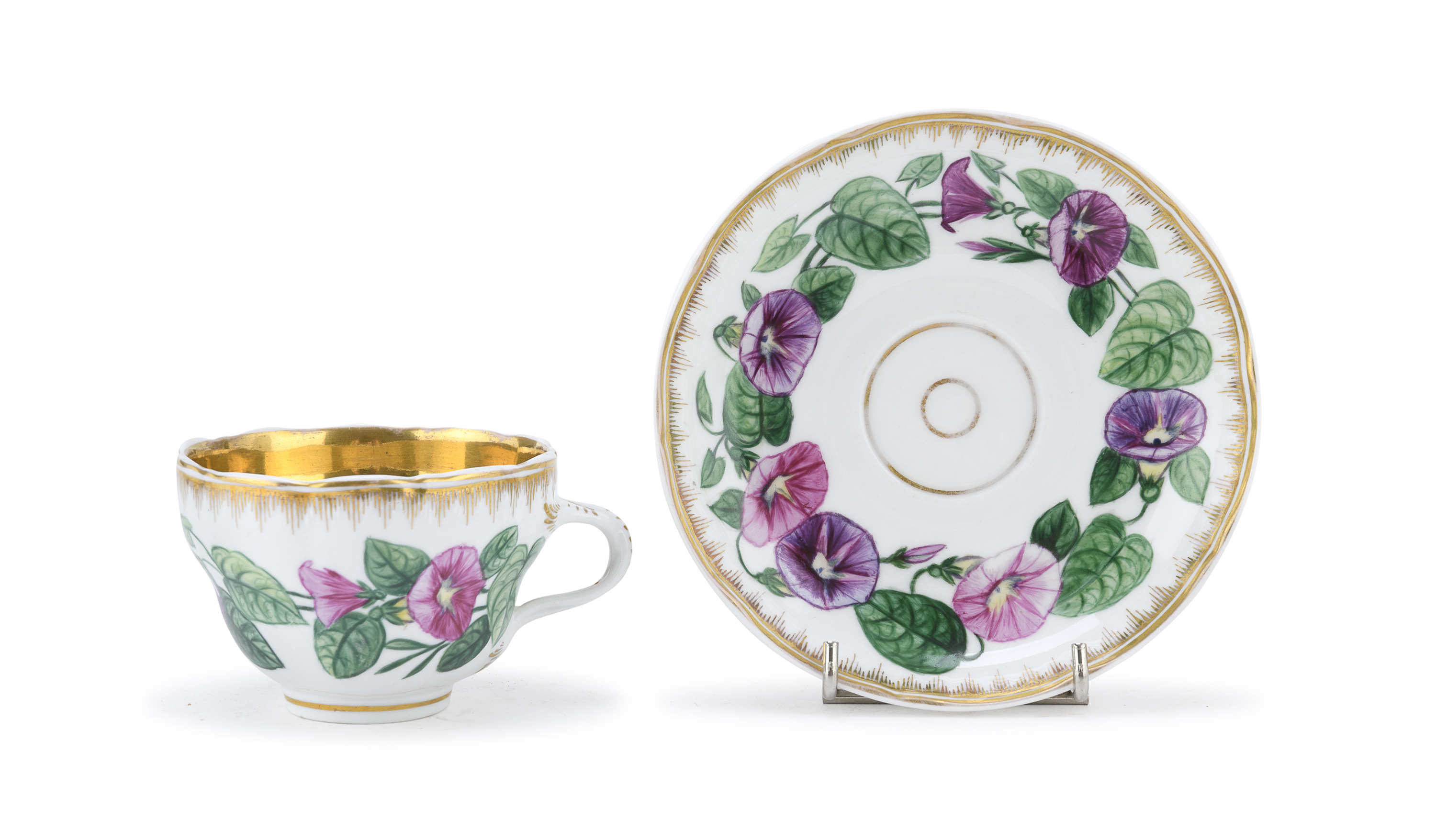 PORCELAIN CUP AND SAUCER BERLIN LATE 19TH CENTURY