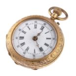 GOLD POCKET WATCH VINTAGE CYLINDRE 10 RUBIS GENEVE