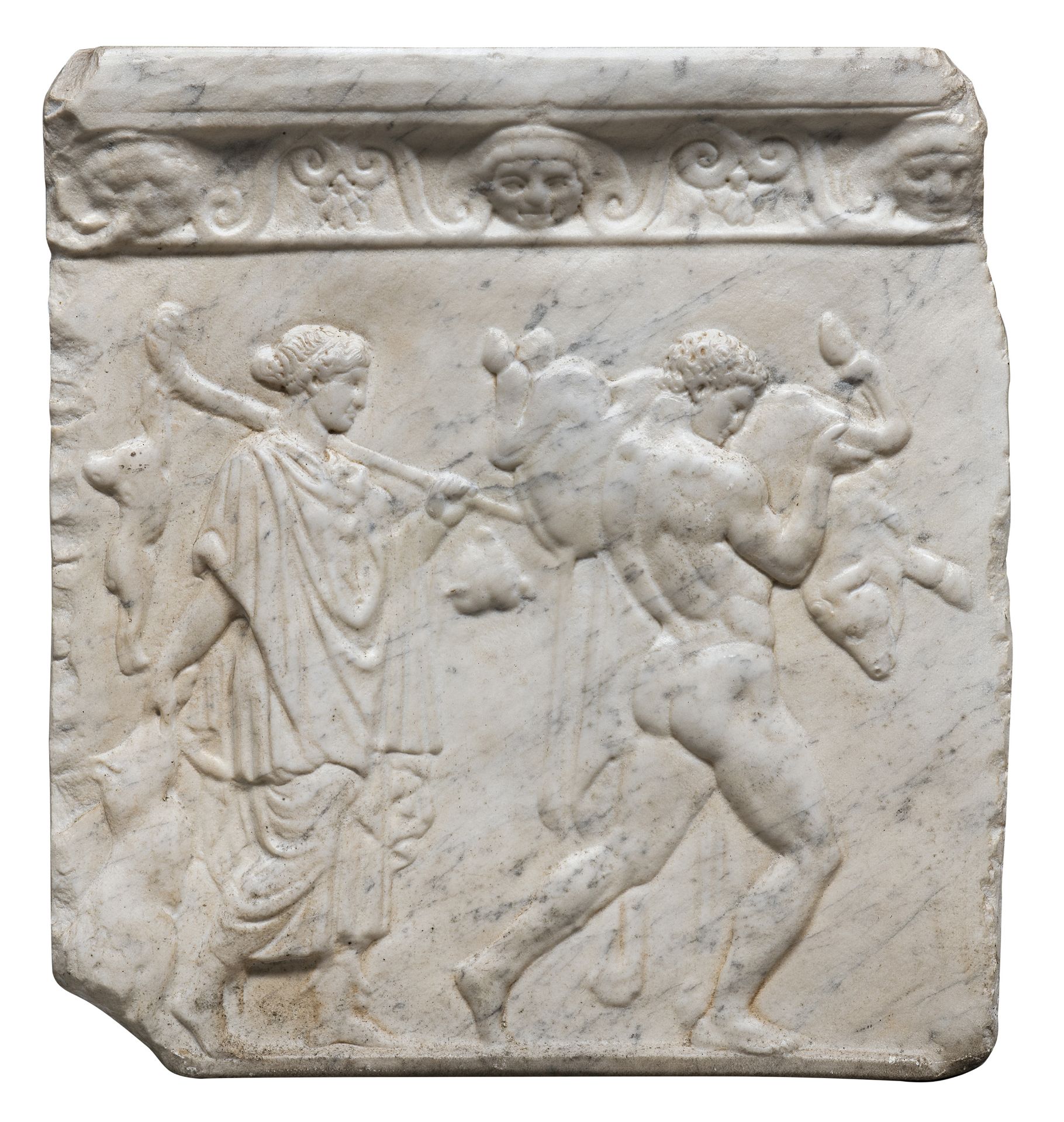 WHITE MARBLE BAS-RELIEF 19TH CENTURY