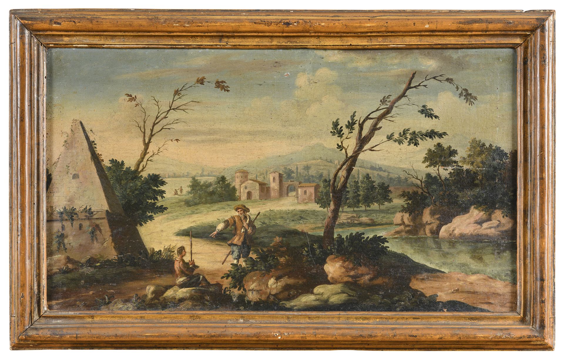 PAIR OF VENETO OIL PAINTINGS 18TH CENTURY - Image 2 of 2