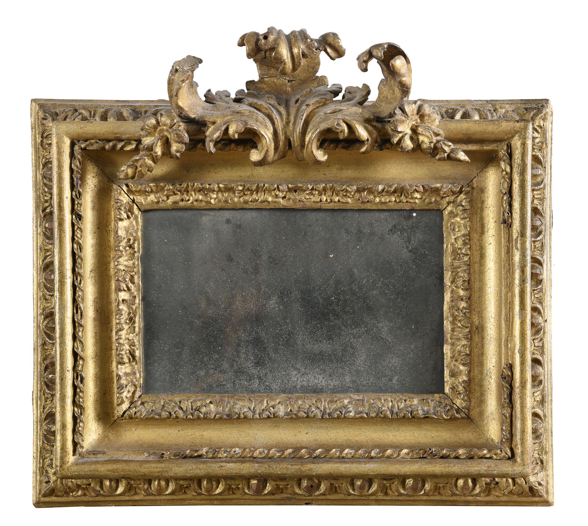 PAIR OF GILTWOOD MIRRORS ROME 18TH CENTURY - Image 2 of 2