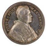 ANNUAL MEDAL OF POPE PIUS X IN SILVER 1904