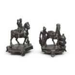 PAIR OF BRONZE SCULPTURES BY THE CIRCLE OF SEVERO CALZETTA FROM RAVENNA