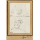 PAIR OF PENCIL SKETCHES BY ANTOINE LEON MOREL FATIO