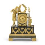 BRONZE MANTEL CLOCK FRANCE EMPIRE PERIOD