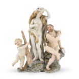 PORCELAIN GROUP AMSTERDAM OR BAVARIA LATE 18TH CENTURY