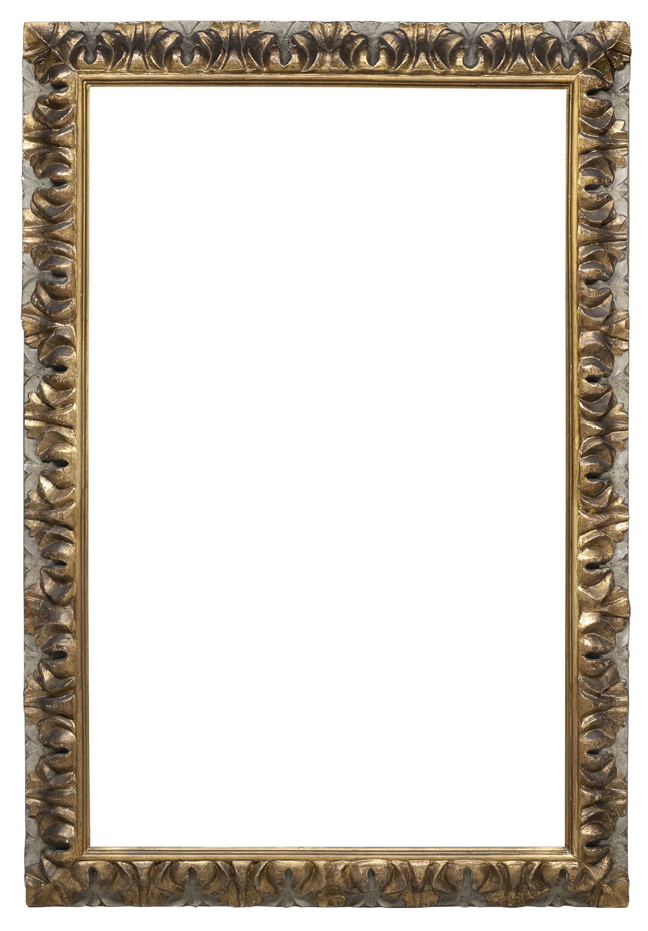 LACQUERED AND GILT WOOD FRAME 19TH CENTURY