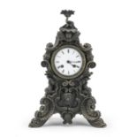 CAST IRON MANTEL CLOCK 19TH CENTURY