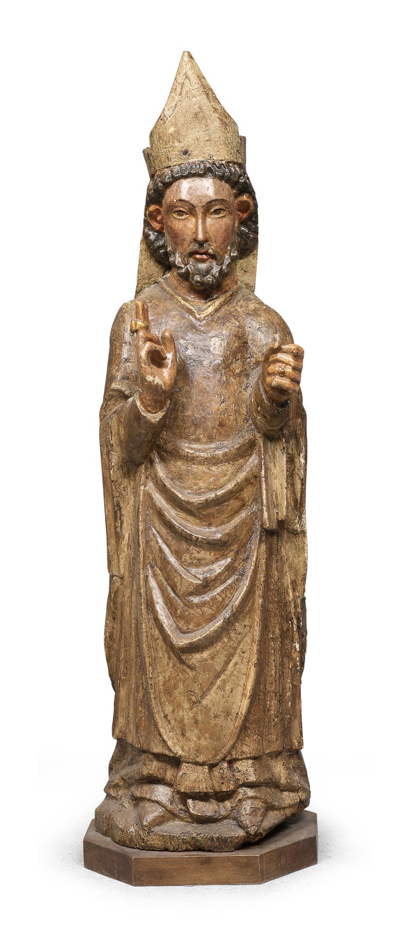 SCULPTURE OF HOLY BISHOP SPAIN 16TH CENTURY