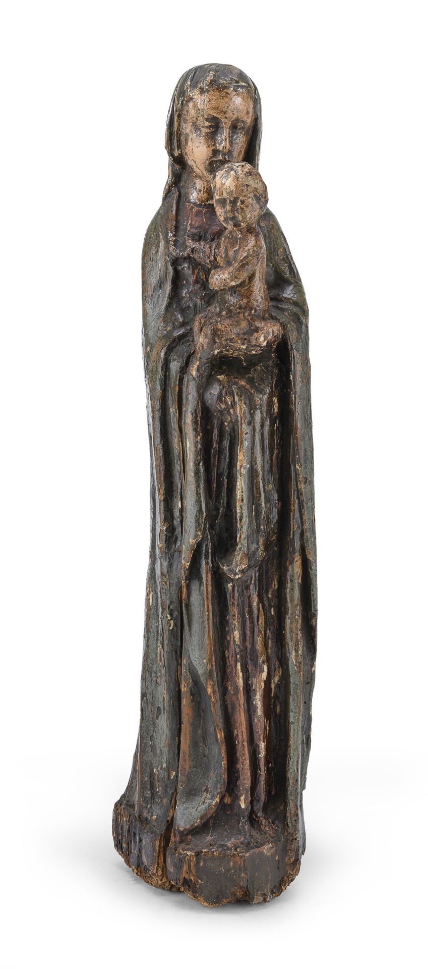 SCULPTURE OF THE VIRGIN AND CHILD CENTRAL ITALY 15TH CENTURY