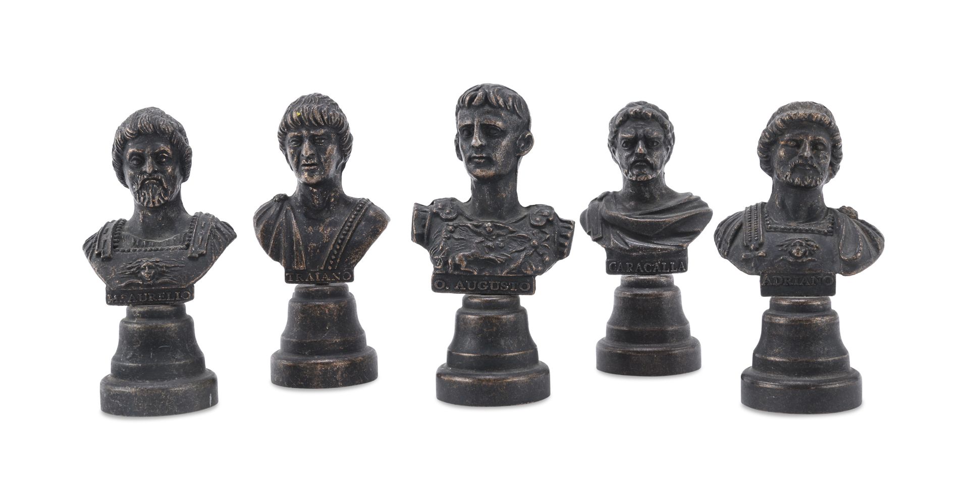 FIVE MIGNON BUSTS LATE 19TH CENTURY