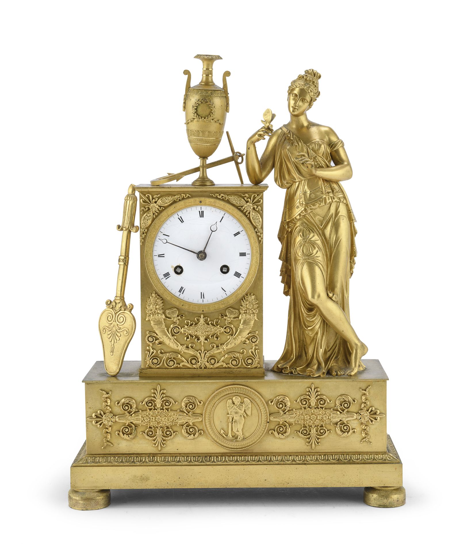 EXCEPTIONAL ORMOLU MANTEL CLOCK PARIS EMPIRE PERIOD