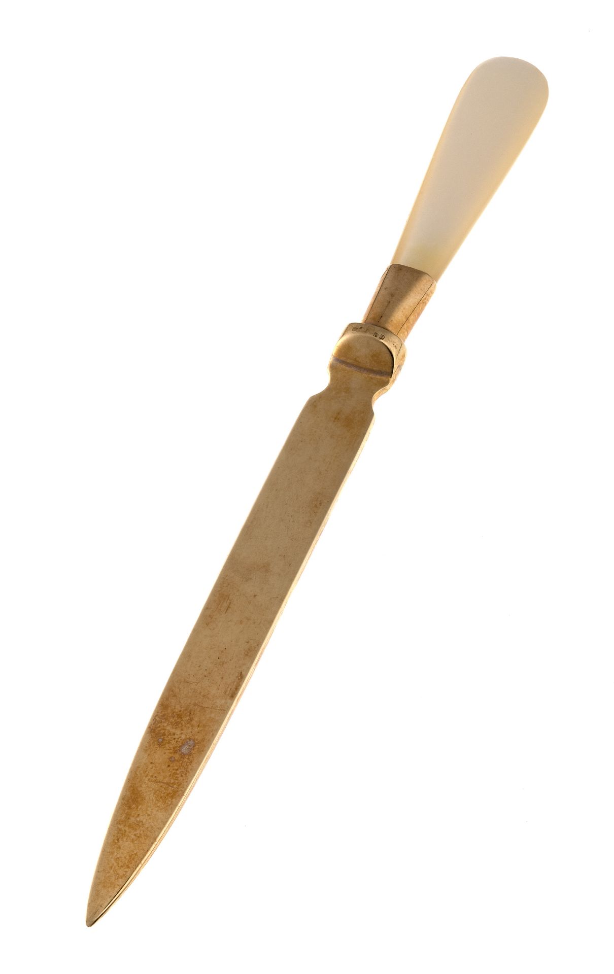 GOLD PAPER KNIFE WITH MOTHER OF PEARL HANDLE