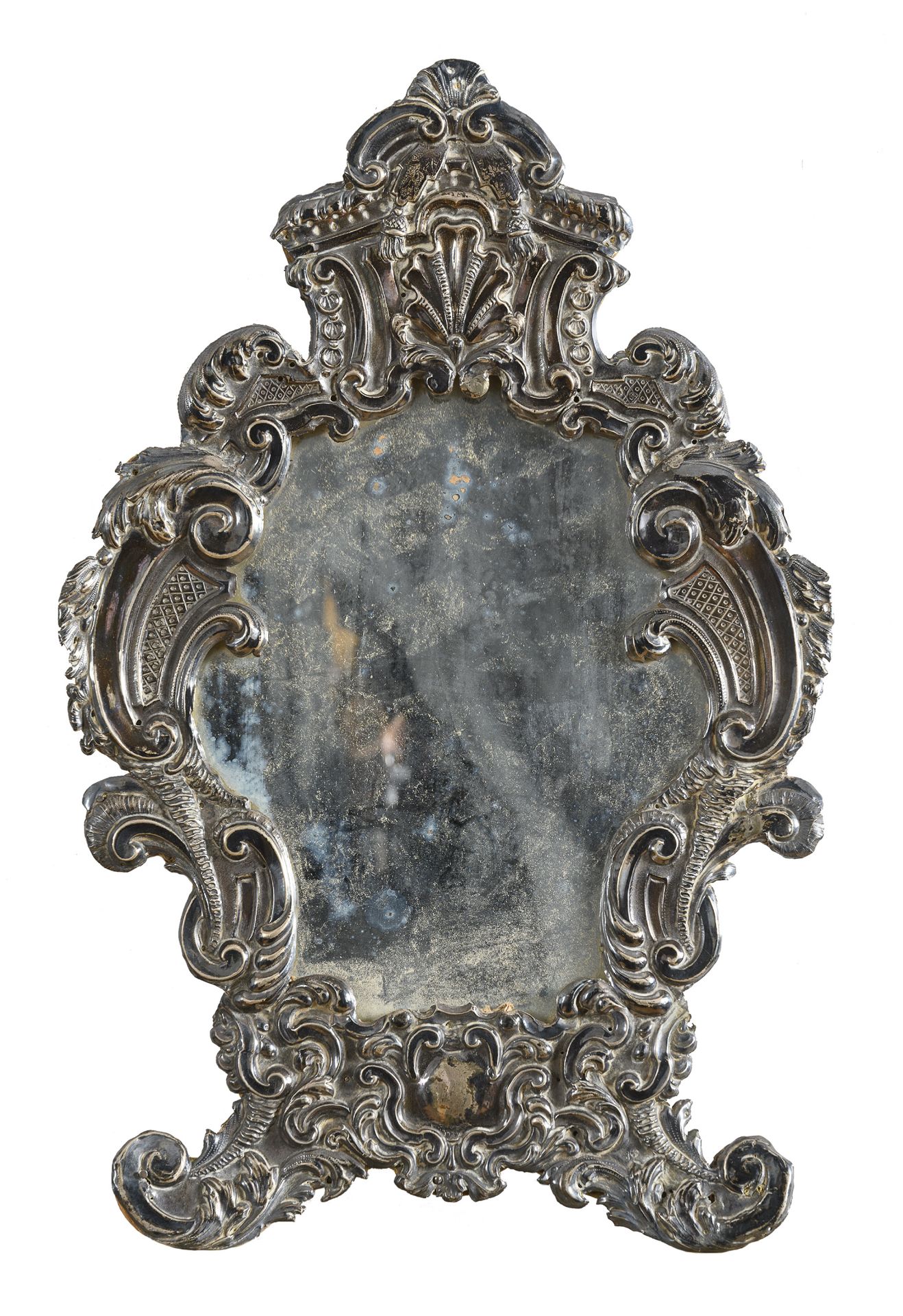 SILVER MIRROR ROME PAPAL STATES EARLY 18TH CENTURY