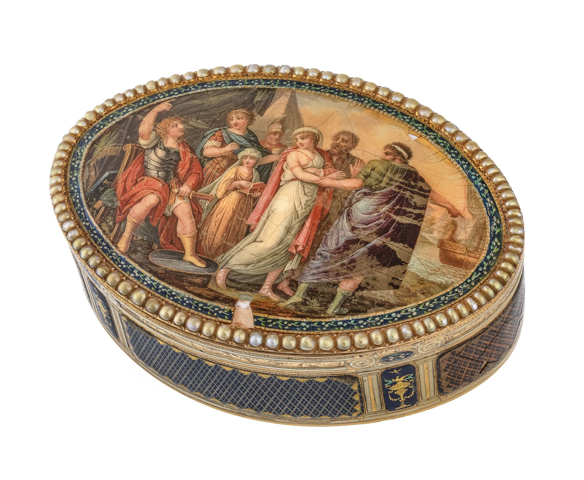 GOLD AND ENAMEL BOX PROBABLY FRANCE EARLY 20TH CENTURY