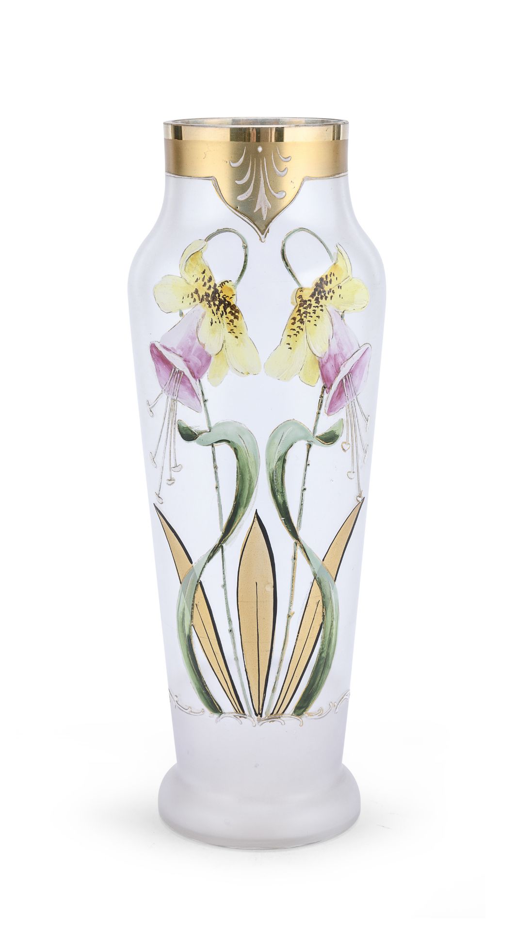 OPALINE GLASS VASE LEGRAS 20TH CENTURY