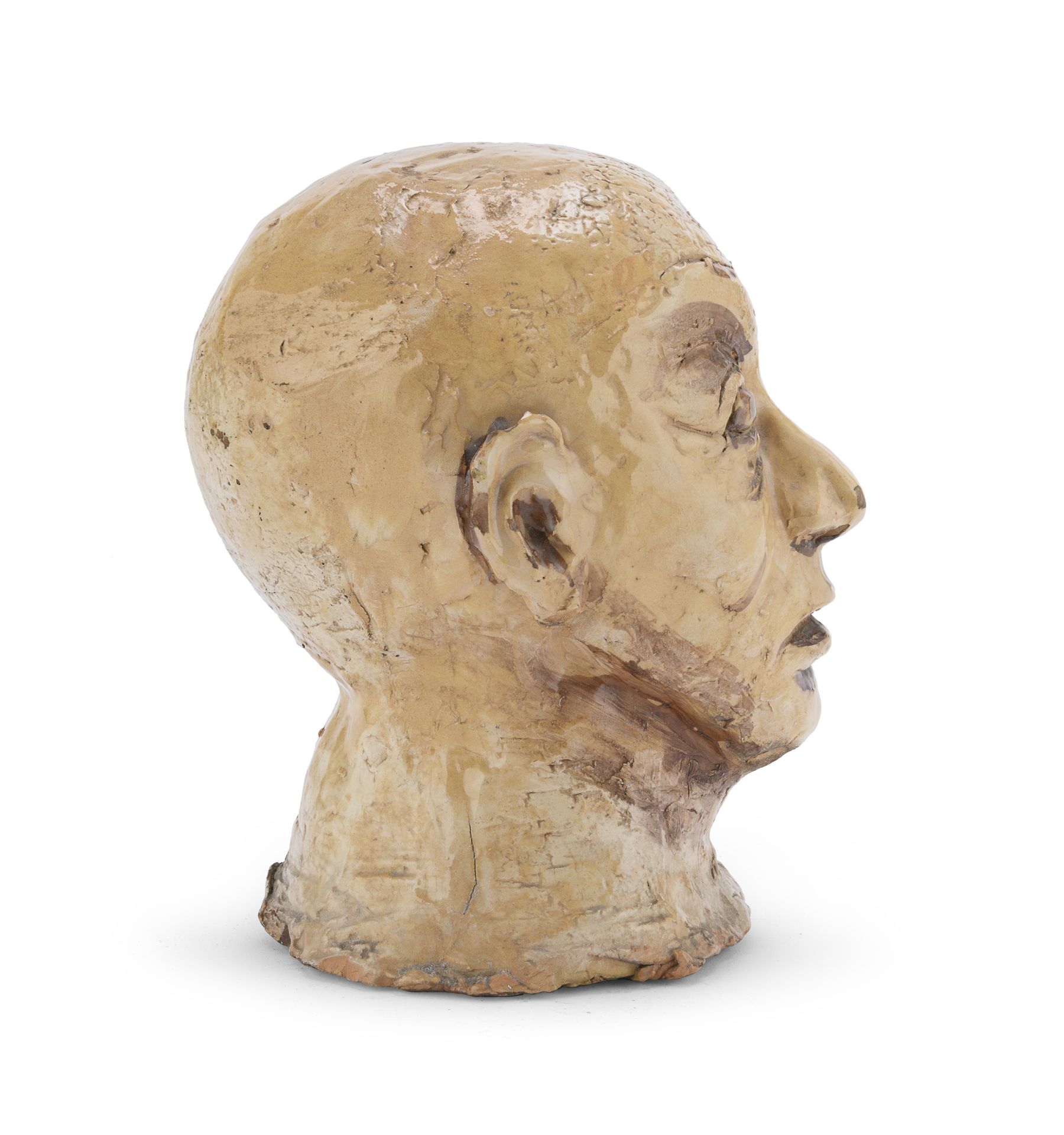 CERAMIC HEAD OF MAN 20TH CENTURY - Bild 2 aus 4