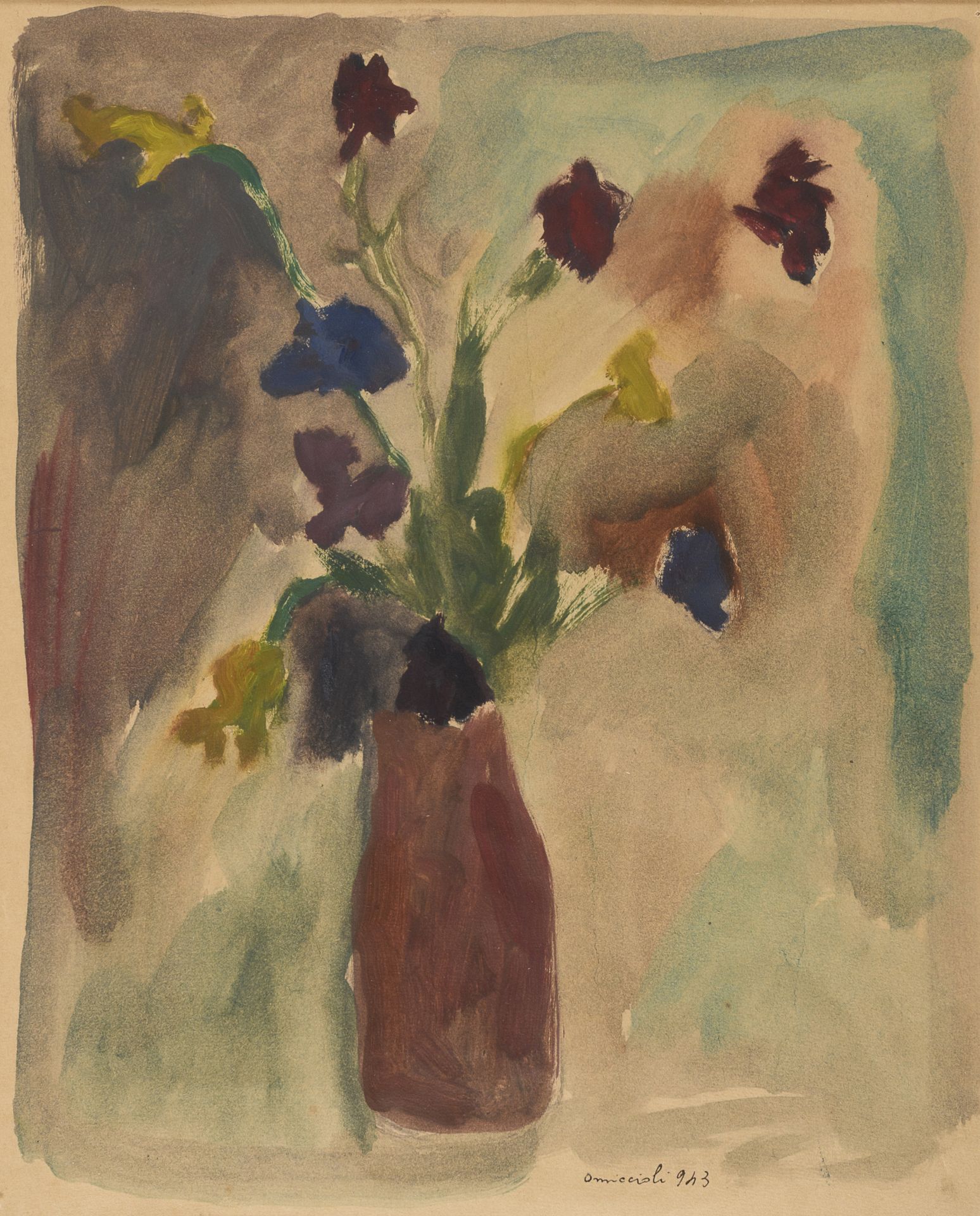 WATERCOLOR BY GIOVANNI OMICCIOLI 1943