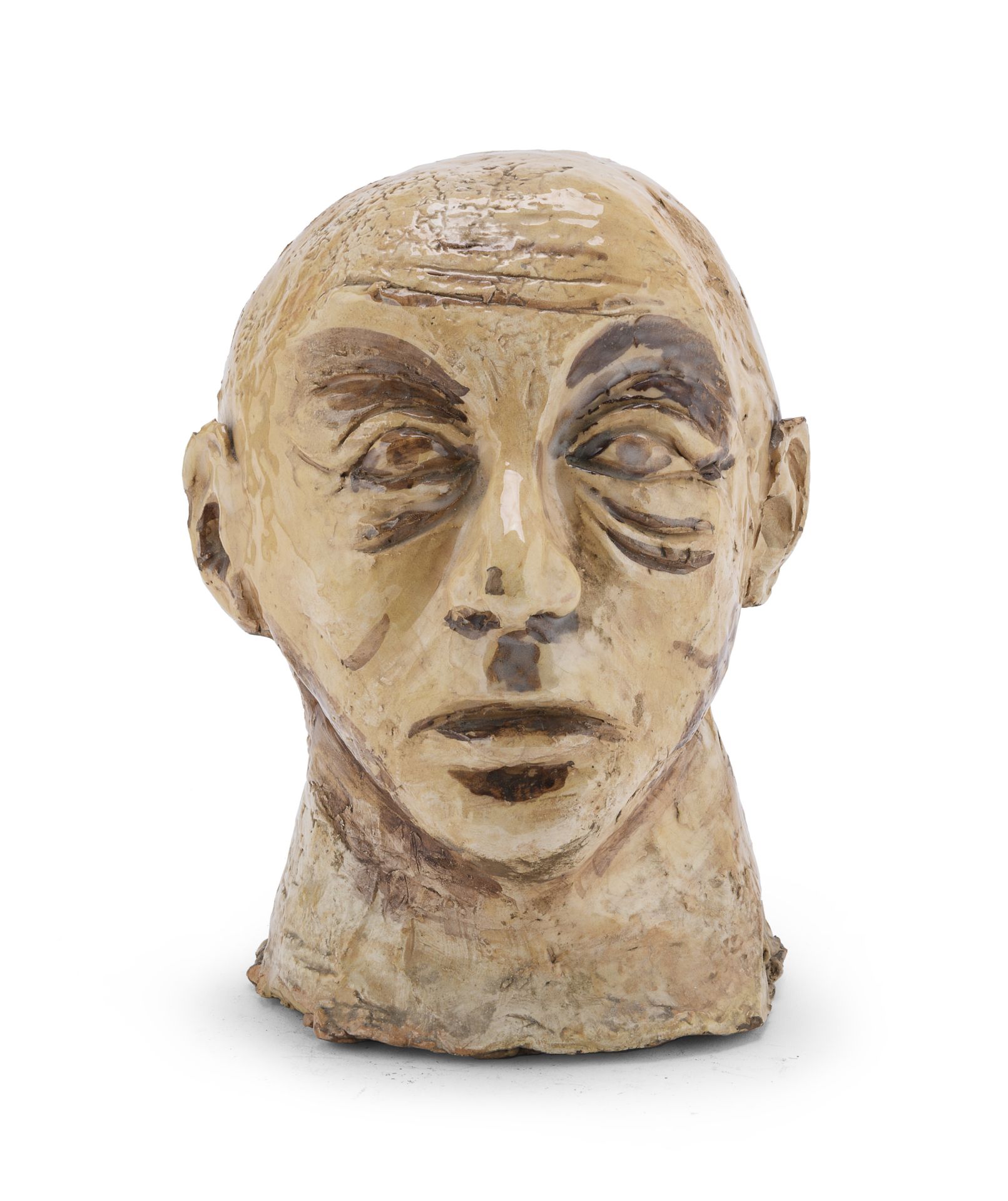 CERAMIC HEAD OF MAN 20TH CENTURY
