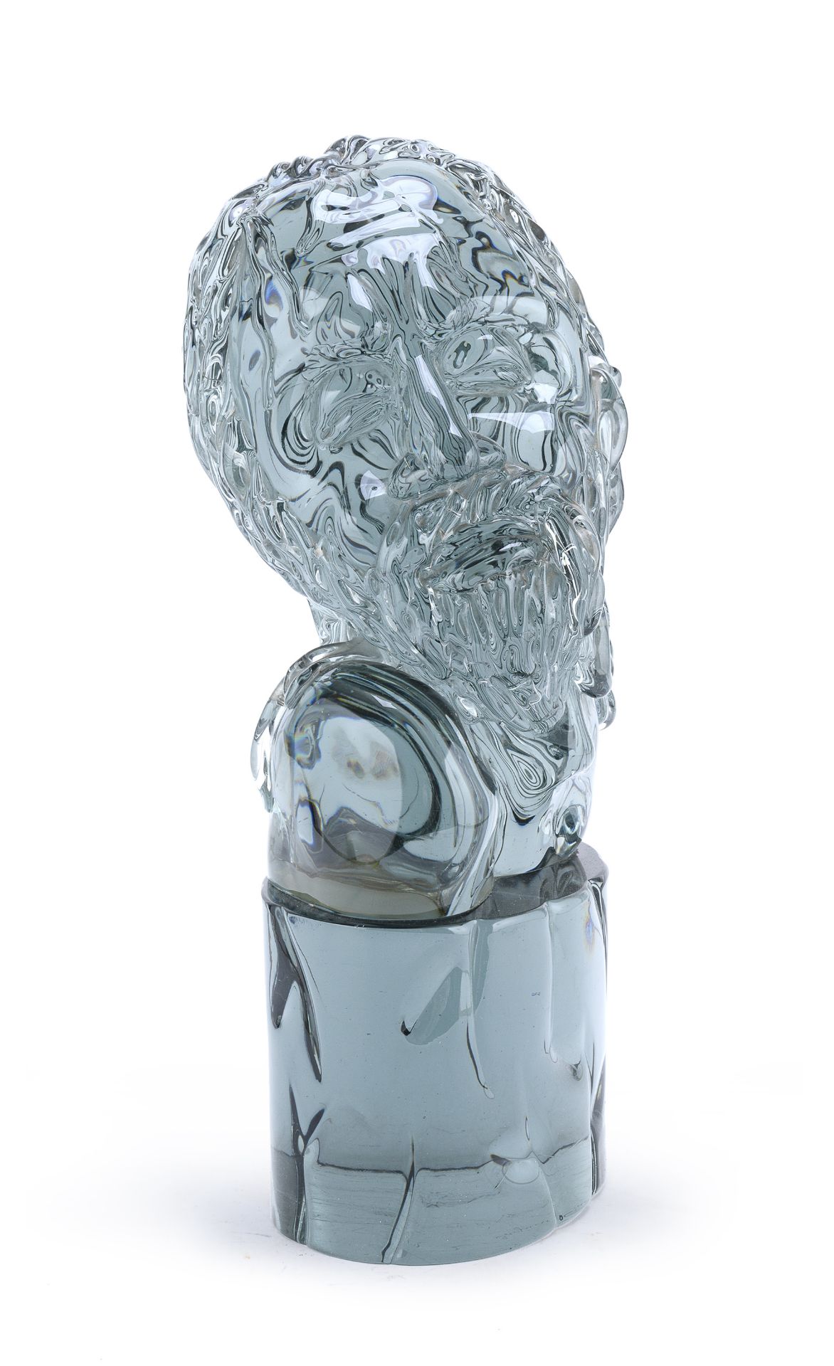 GLASS SCULPTURE OF A MAN'S HEAD - Image 2 of 2