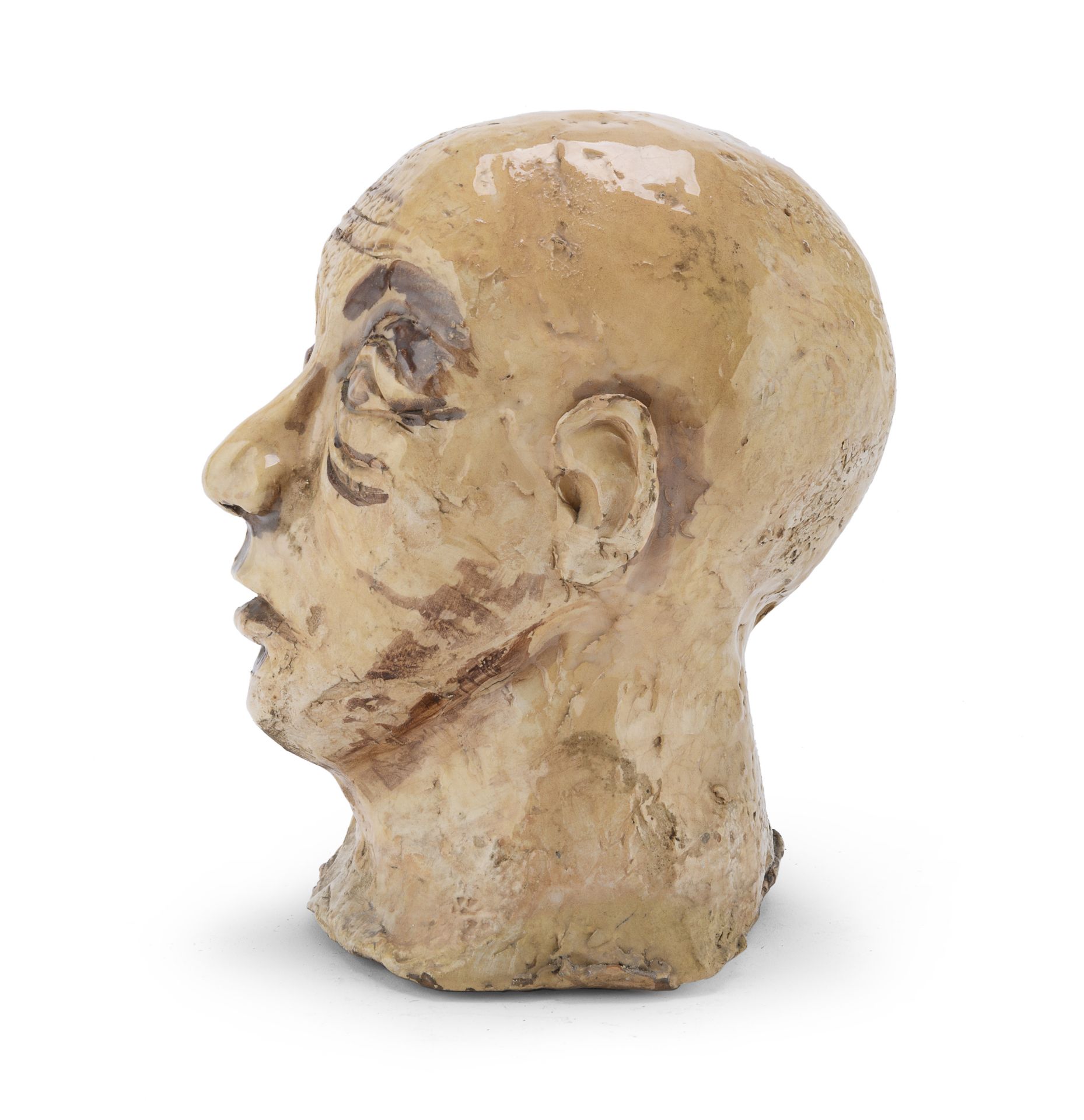 CERAMIC HEAD OF MAN 20TH CENTURY - Bild 4 aus 4