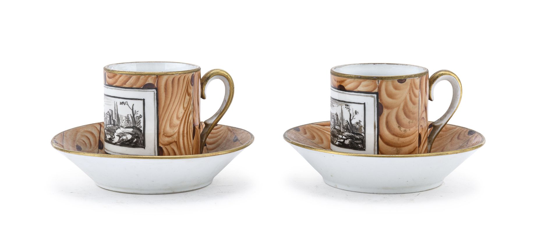 PAIR OF TROMPE-L'OEIL CUPS EARLY 19TH CENTURY - Image 2 of 2