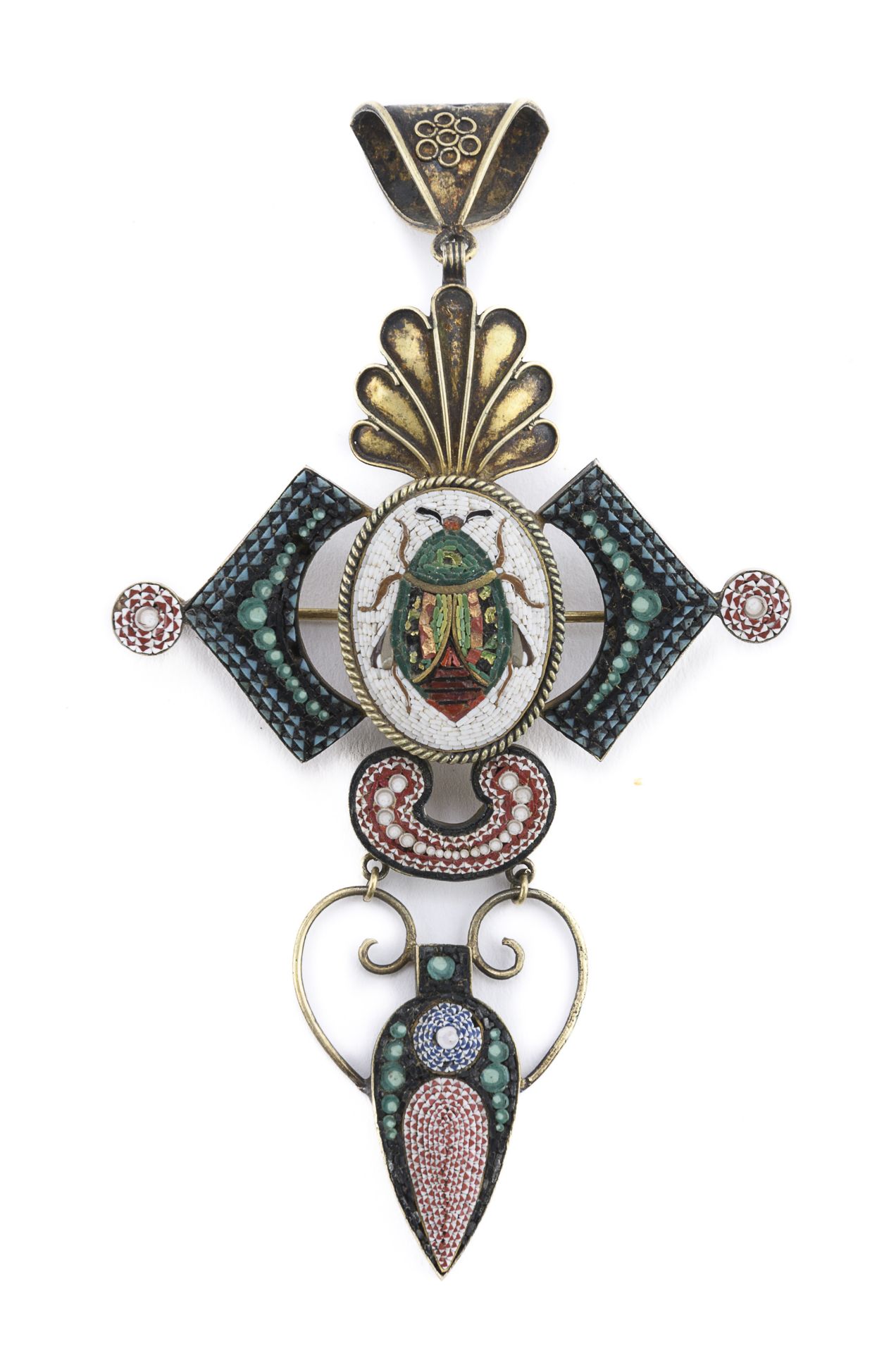COLLECTION OF MICROMOSAIC PENDANTS ROMAN MANUFACTURE LATE 19TH CENTURY - Image 3 of 4