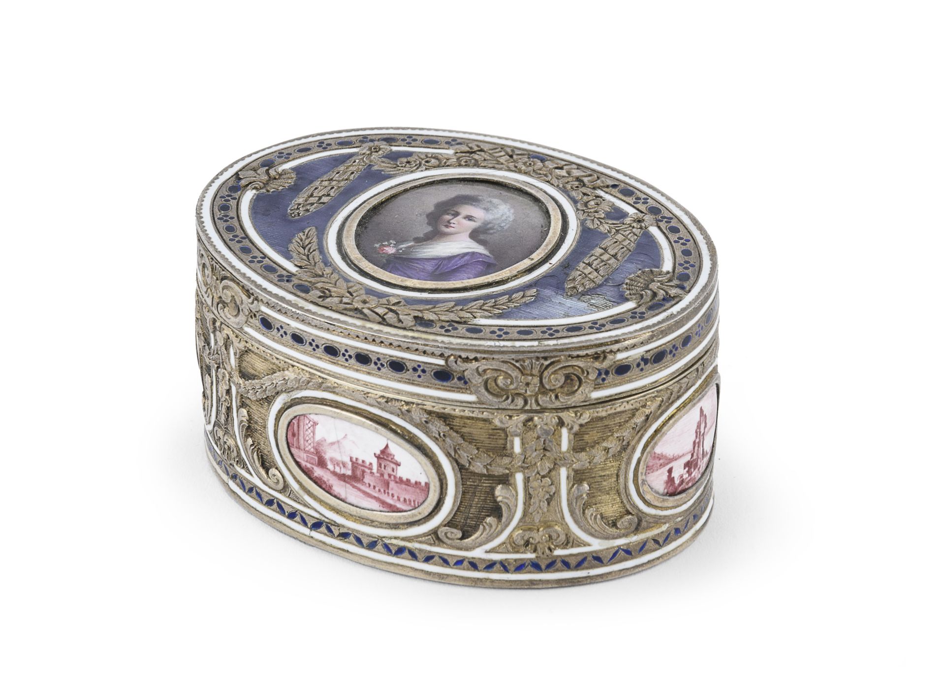 SILVER AND ENAMEL BOX FRANCE 18TH CENTURY