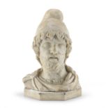 ITALIAN WHITE MARBLE HEAD 19TH CENTURY